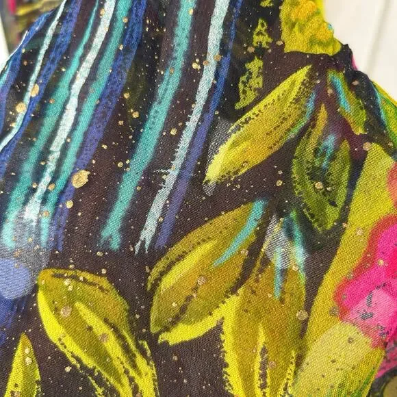 Unbranded Women Rectangle Scarf Head Neck One Size Lightweight Boho Artsy - Picture 3 of 7